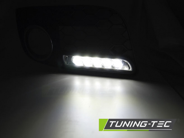 Upgrade LED Tagfahrlicht-Nebelscheinwerfer Blende für VW Golf V 03-09 schwarz